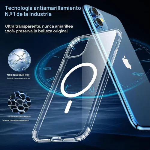 Vista 7 de jaroco Funda magnética para iPhone 11 con protector de pantalla, protección resistente, compatible con MagSafe, protección contra caídas de grado