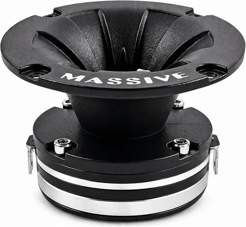 Vista 7 de Massive Audio MT1V2 - Tweeter Power Bullet de 3.5 pulgadas 4 ohmios, 60 W RMS Titanium Dome Super Tweeter, alta salida Pro Audio Highs, carcasa
