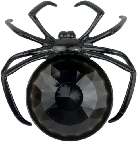 Vista 12 de Cuencos de cesta de tela de araña de Halloween, soporte de plástico para dulces para truco o trato, decoraciones de agarre a mano para suministros F