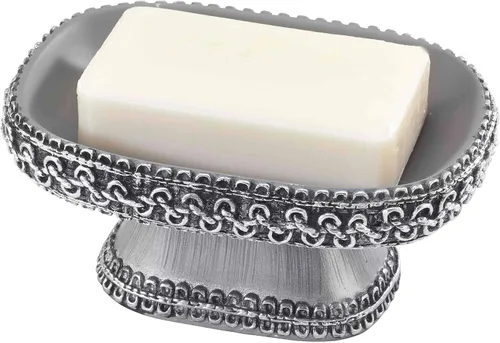 Vista 4 de Avanti Linens - Juego de accesorios, vaso de resina, soporte para cepillos de dientes, jabonera y bomba de loción, decoración duradera para el baño