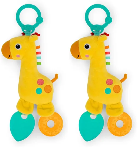 Vista 11 de Bright Starts Pull, Play & Boogie - Juguete de actividad musical para cochecito - Jirafa - Unisex, Recién Nacido +