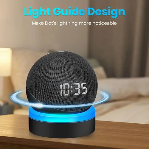 Vista 3 de ZUOLACO - Soporte de mesa para Echo Dot 5ª generación y modelo 2026, paquete de 2, color negro
