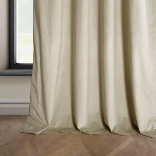 Vista 7 de HPD Half Price Drapes - Cortinas de terciopelo de lujo con bloqueo de luz para dormitorio (1 panel), 50W X 84L, cortinas Hotel con bloqueo de luz
