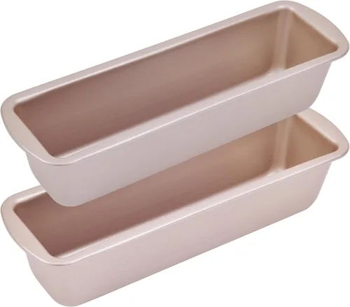 Vista 11 de 2 mini moldes para pan de plátano de 6 pulgadas, sartén antiadherente para hornear, juego de 2 utensilios para hornear de acero al carbono, mini