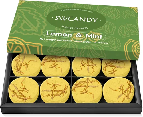 Vista 14 de SWCANDY Vaporizadores de ducha de coco y menta, paquete de 8, cuidado Blanco Coconut