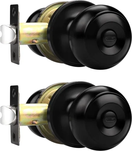Vista 15 de Probrico - Pomo de puerta de bronce aceitado, perillas interiores de bronce para baño, perillas de privacidad para puerta de dormitorio con Bronce