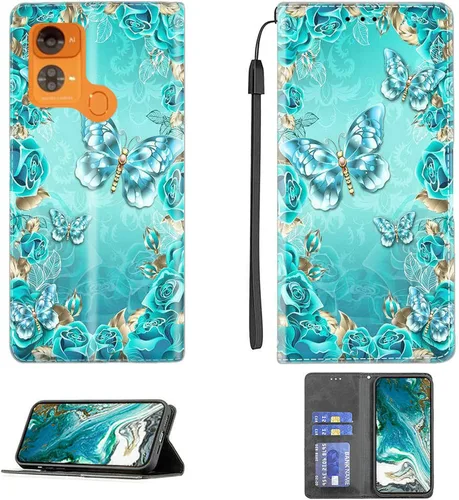 Vista 487 de jioeuinly ATT Motivate 2 - Funda compatible con ATT Motivate 2, funda con soporte abatible y cierre magnético DJS