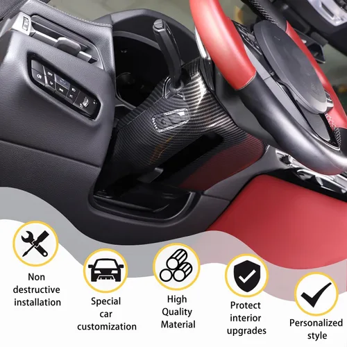 Vista 4 de Kit de moldura de cubierta de columna de dirección compatible con Toyota Supra GR A90 A91 MK5 2019-2022, accesorios de cubierta de base de volante
