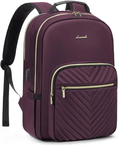 Vista 25 de LOVEVOOK Laptop Backpack for Women,Quilted Work Travel College Laptop Bag
