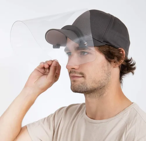 Vista 4 de HatShield - Gorra de béisbol con tapa, Negro