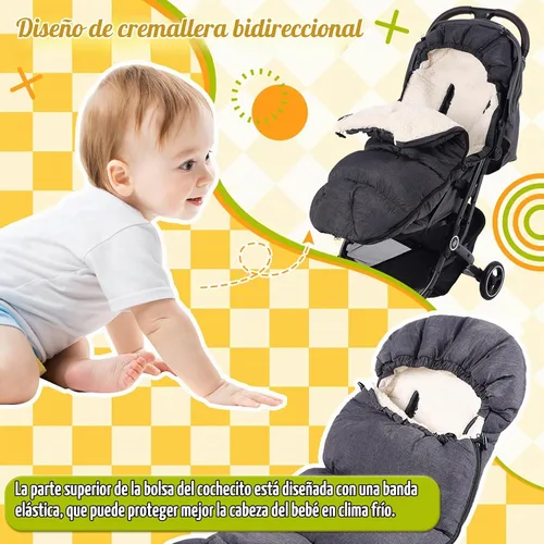 Vista 9 de Waterproof &Thicken Universal Stroller Cover Winter,Stroller Footmuff Bunting Bag for Warm Strollers Muff,Stroller Accessories for Baby Sleeping Bag