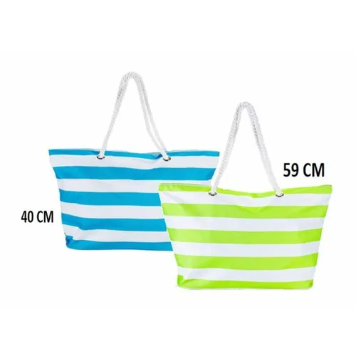 Vista 3 de Bolsa de Playa Bismark Azul Blanco Oxford 59 x 19 x 40 cm