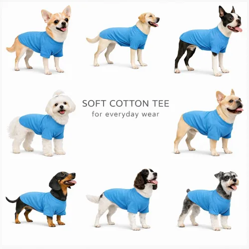 Vista 142 de Lovelonglong 2019 - Ropa para mascotas, Disfraces para Perro, Ropa Camisetas en blanco para Perros Grande Medianos Pequeños 100% Algodón 18