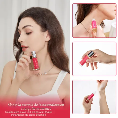 Vista 4 de Perfumes de feromonas para mujeres, aceite de perfume roll-on de larga duración, tamaño de viaje para amplificar tu encanto y aumentar