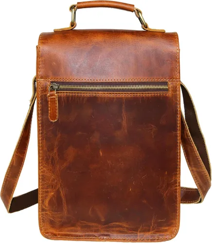 Vista 7 de jaald Leather Messenger Bag Laptop Case Office Briefcase Gift For Men Computer Distressed Shoulder Bag