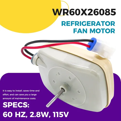 Vista 2 de WR60X26085 Motor del ventilador del evaporador del refrigerador apto para refrigerador eléctrico general WR60X20324 WR60X10244 WR60X10279 4396413