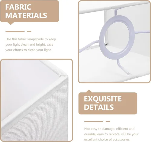 Vista 7 de LABRIMP Sombras de lámpara Sombras de lámpara Clip Sombra Cubiertas Colgantes Cuadrado Decorativo En Accesorio Como se muestra