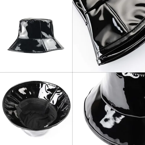 Vista 6 de Sombreros de lluvia impermeables para mujer, sombrero de ala ancha, gorra de lluvia