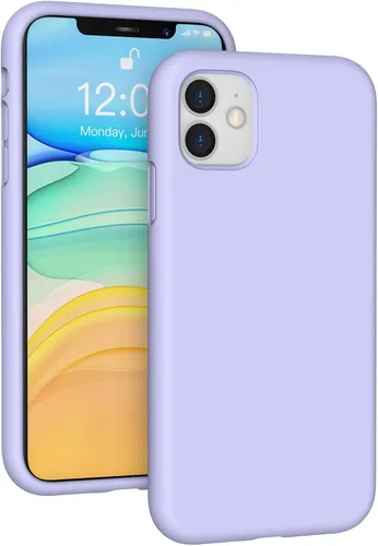 Vista 271 de Funda de silicona líquida compatible con iPhone 12 Pro Max 6.7 pulgadas, funda de gel de protección completa con forro de microfibra, funda