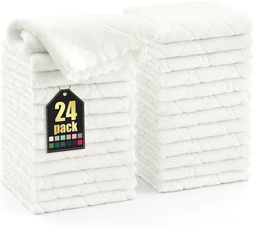 Vista 21 de Homaxy - Paquete de 12 trapos de cocina (13 x 19 pulgadas, marrón), de terciopelo coral supersuaves y absorbentes para lavar platos, paño