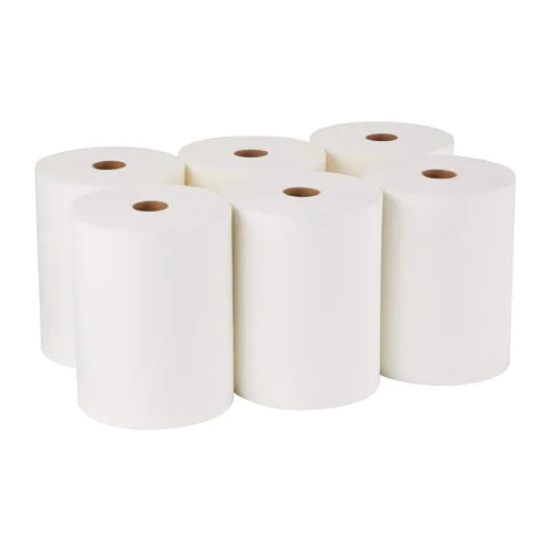 Vista 2 de Brawny Professional A300 - Rollo de toalla desechable para tienda GPPRO (Georgia-Pacific) 29516, blanco, 220 pies lineales por rollo, 6 rollos por