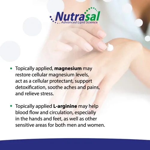 Vista 4 de Nutrasal Magnesio L-Arginina Crema - 8oz