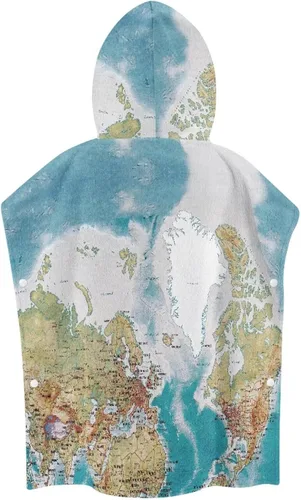 Vista 4 de Toalla de baño con capucha para bebé, toalla de baño grande para niños pequeños y niños, súper absorbente, baño, playa, artículos de natación