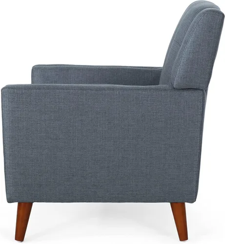 Vista 7 de Christopher Knight Home Evelyn Mid Century - Sillón de tela moderna, color gris oscuro, nogal