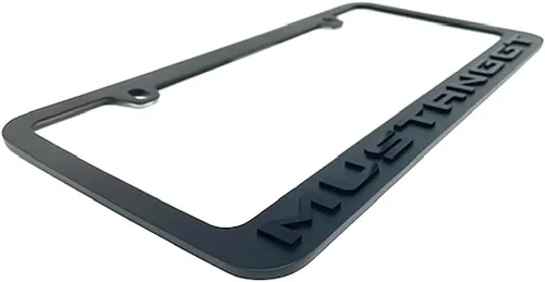 Vista 3 de GT Stealth Blackout - Marco de matrícula (negro con negro) compatible con Ford Mustang GT