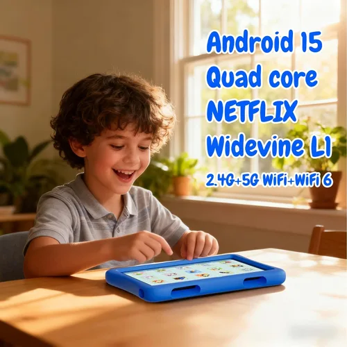 Vista 6 de ZZB Tableta para niños de 10 pulgadas, Android 15.0, 8 GB (3+5 extendidos) RAM 32 GB ROM (expandible a 1 TB) Cámara dual de 6000 mAh precargada