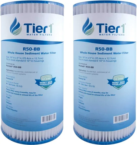 Vista 16 de Tier1 Filtro de agua de 30 micras de 10 x 4.5 pulgadas Cartucho de sedimento plisado de poliéster para toda la casa Reemplazo para filtro