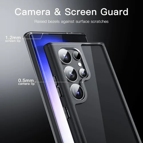 Vista 5 de JETech Funda para Samsung Galaxy S23 Ultra 5G de 6.8 pulgadas, Bumper Protector Antiamarillento a Prueba de Golpes, Funda Protectora para Teléfono