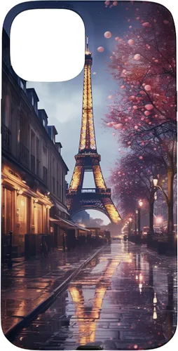 Vista 8 de iPhone 11 Escénica Torre Eiffel París Francia por la noche Bokeh Majestic Case