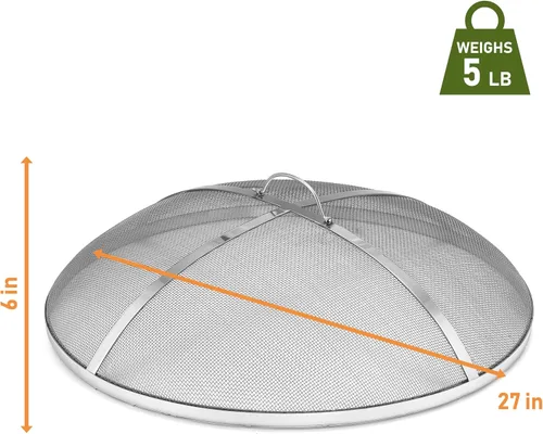 Vista 2 de Good Directions Pantallas de chispa para fogata, 27" de diámetro, acero inoxidable