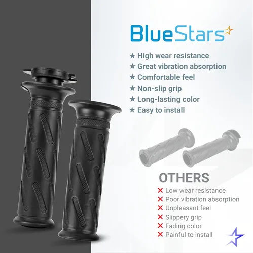 Vista 9 de BlueStars Durable 57110-29G02-291 & 57211-22D02-291 - Agarres de mano para motocicleta, compatibles con Suzuki GSX-R600 GSX-R750 GSX-R1000 AN400