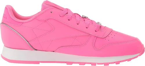 Vista 6 de Reebok Tenis clásicos de cuero para mujer Atomic PinkBlancoPewter