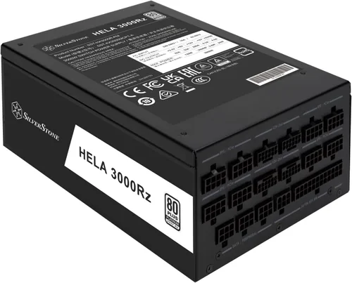 Vista 7 de Silverstone Technology HELA 1300R Platinum ATX 3.0 / PCIe Gen 5 1300W Fuente de alimentación totalmente modular con dimensiones compactas