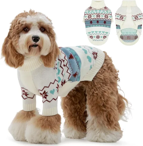 Vista 65 de IECOii Suéter de perro salchicha de cuello alto para perros pequeños, medianos y hembras, elástico y transpirable, abrigo de punto cálido, para Negro