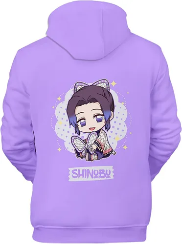 Vista 2 de AMOMA Sudadera con capucha con estampado de anime para mujer y niña