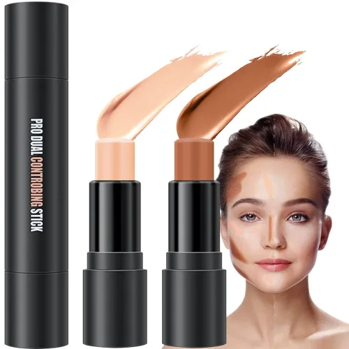 Vista 13 de evpct 2En1 Crema Barra de Contorno y Corrector para Maquillaje Facial Kit de Crema para Principiantes Crema de Contorno y Barra de Iluminación