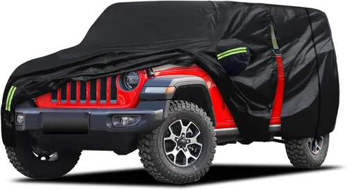 Vista 55 de Migaven Car Cover Custom Fit for Jeep Wrangler 2 Door 1987-2026 JK JL CJ YJ TJ, Waterproof Rain Sun Protection with Door Zipper & Inner Cotton