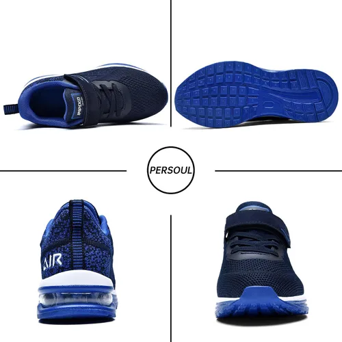 Vista 2 de PERSOUL Air Shoes - Zapatillas para niños y niñas, deportivas, para atletismo, gimnasio, correr