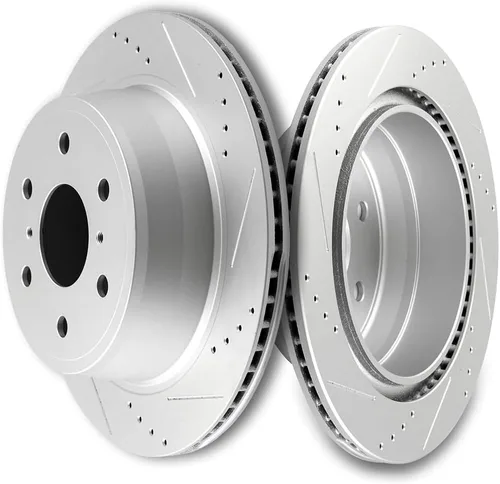 Vista 8 de SCITOO Rotores de freno traseros, 2 kits de frenos para Acura Integra 1990-2001, Honda Civic 1992-1995 1999-2000, para Civic del Sol 1993-1997, CRX