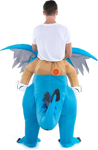 Vista 4 de HSCTEK Paseo inflable en traje de dragón adulto