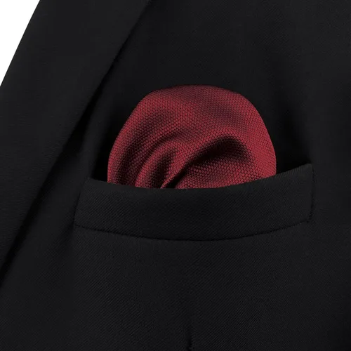 Vista 4 de S&W SHLAX&WING Conjunto de corbata de color sólido y pañuelo de bolsillo para hombre