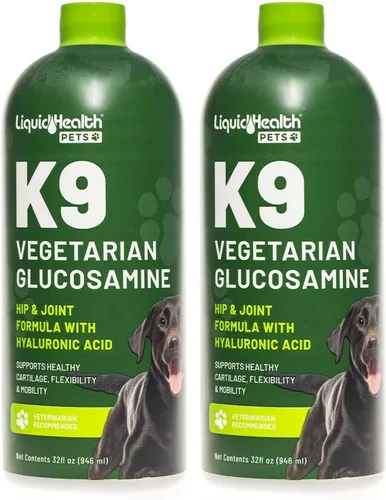 Vista 10 de LIQUIDHEALTH Glucosamina líquida vegetariana K9 de 32 onzas para todos los perros, condroitina, MSM, Omega 3, ácido hialurónico antioxidantes, salud