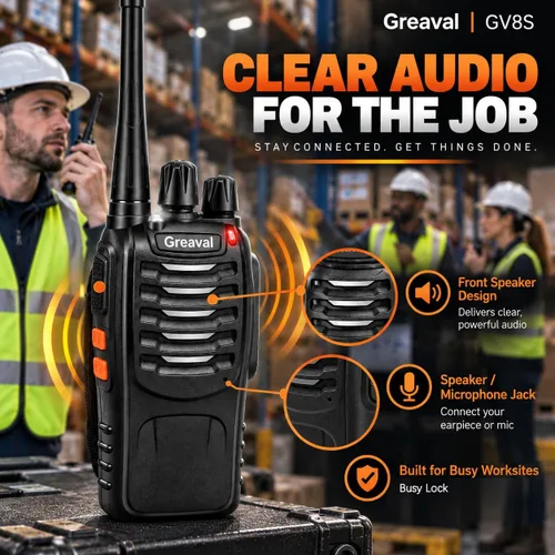 Vista 5 de Walkie Talkies de largo alcance, paquete de 6, recargable de 16 canales