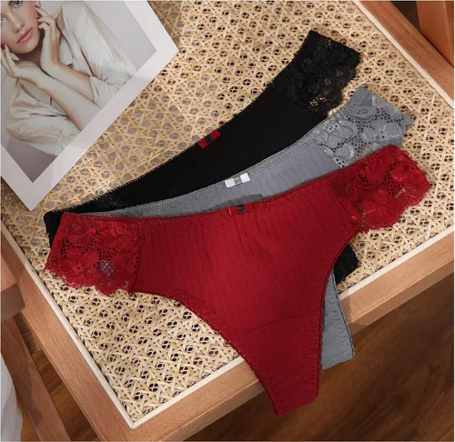 Vista 7 de LEVAO Tangas de algodón para mujer, tangas de algodón sexy con espalda en T, ropa interior cómoda, paquete múltiple S-XL