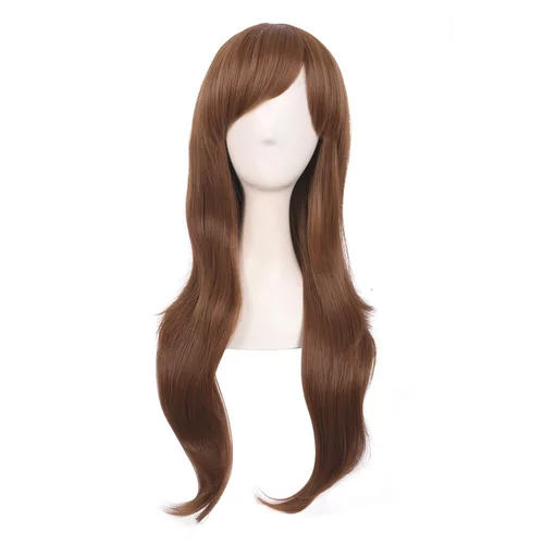 Vista 30 de MapofBeauty - Peluca larga de extremos rizados para cosplay, de 28 pulgadas, para mujer, color Azure Azul celeste