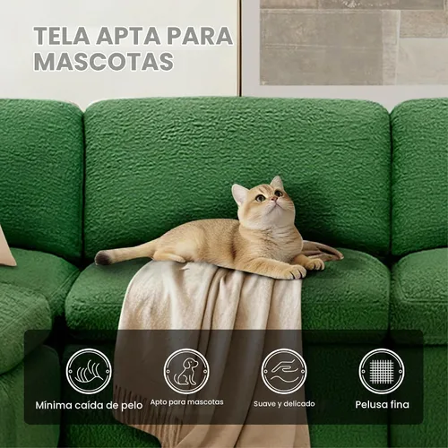 Vista 6 de KISLOT Sofá de nube sin hueso de 108 pulgadas, seccional, no requiere montaje, sofá modular con asiento profundo para sala de estar, sofá